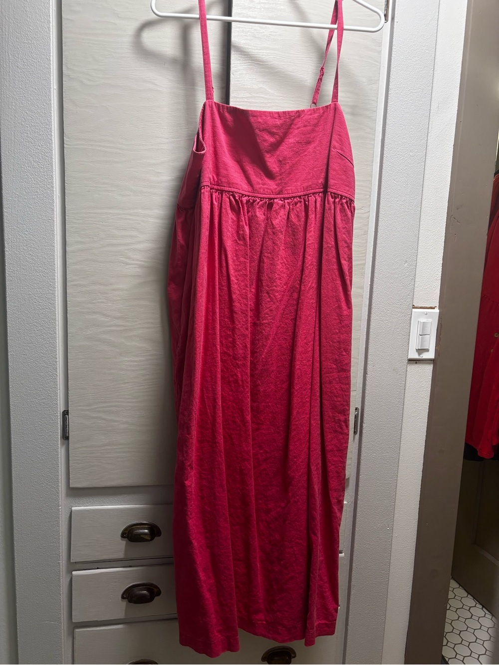 Uniqlo Pink Spaghetti-Strap Maxi Dress